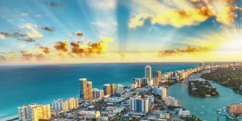 Sunrise in Miami, Florida